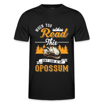 Opossum Geschenk Possum Beutelratte - Männer Funktions-T-Shirt - Schwarz - Vorne - AI Model Male 178 dark (178cm)