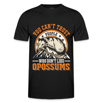 Opossum Gift Possum Pouch Rat - Men's Functional T-Shirt - black - Front - AI Model Male 178 dark (178cm)