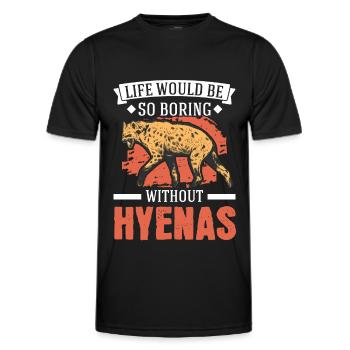 La vie serait si ennuyeuse sans Hyenas Hyena - T-shirt sport Homme - noir - Devant - AI Model Male 178 dark (178cm)