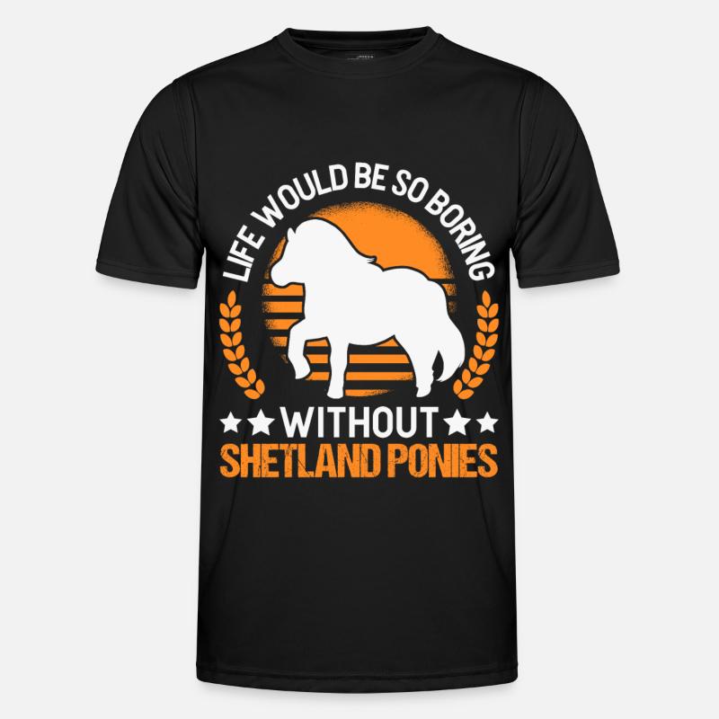 Shetland Pony Geschenk Shetty Männer Funktions-T-Shirt