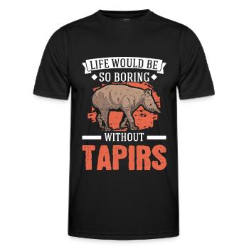 Life would be so boring without Tapirs - Männer Funktions-T-Shirt - Schwarz - Vorne - AI Model Male 178 dark (178cm)
