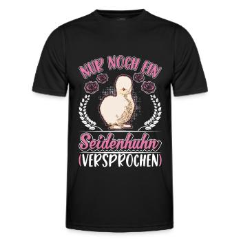 Nur noch ein Seidenhuhn Versprochen - Männer Funktions-T-Shirt - Schwarz - Vorne - AI Model Male 178 dark (178cm)