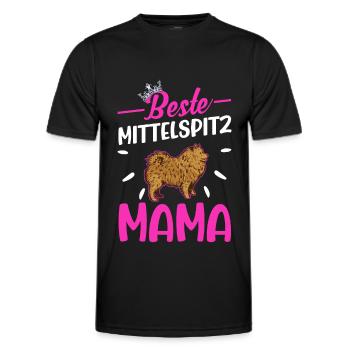 Beste Mittelspitz Mama - Männer Funktions-T-Shirt - Schwarz - Vorne - AI Model Male 178 dark (178cm)