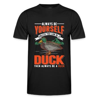 Canard Cadeau Canard Éleveur de Canard - T-shirt sport Homme - noir - Devant - AI Model Male 178 dark (178cm)