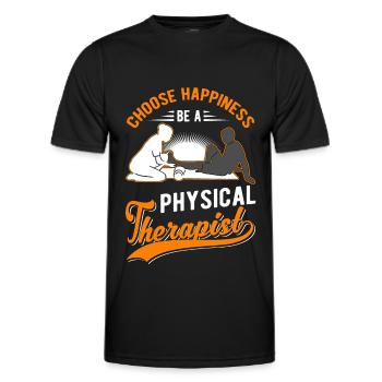 Physiotherapist Physiotherapy Physio - Men's Functional T-Shirt - black - Front - AI Model Male 178 dark (178cm)