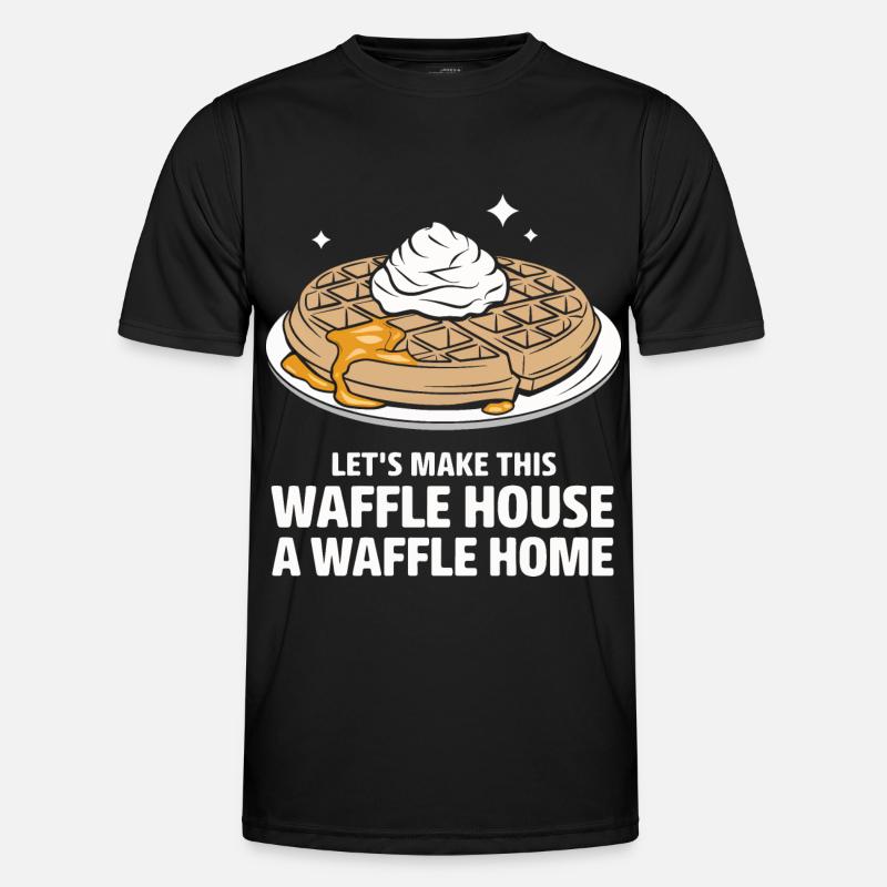 Waffles Breakfast Sweets - Men's Functional T-Shirt - black