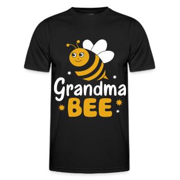 abeille abeille apicultrice abeille abeille - T-shirt sport Homme - noir - Devant - AI Model Male 178 dark (178cm)