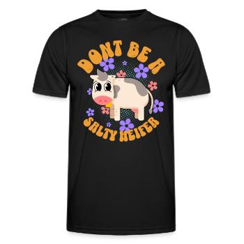 Kuh Kühe - Männer Funktions-T-Shirt - Schwarz - Vorne - AI Model Male 178 dark (178cm)