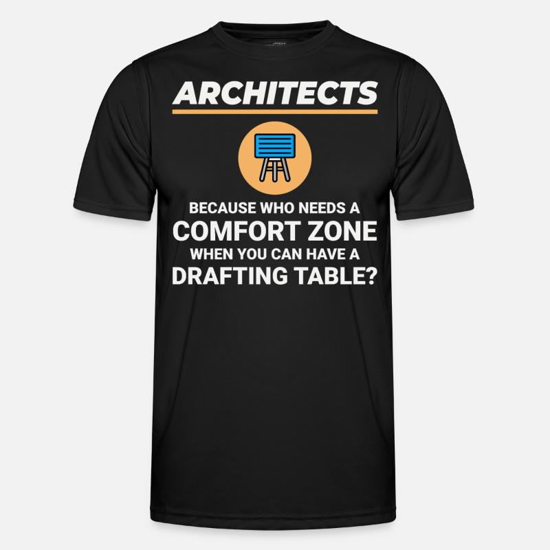 Architect Drafting Table Construction Architecture - Men's Functional T-Shirt - black