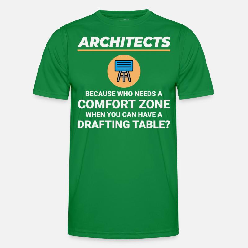 Architect Drafting Table Construction Architecture Men's Functional T-Shirt
