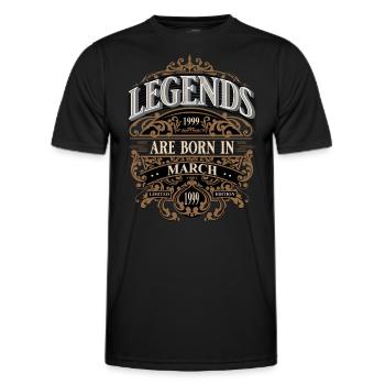 1999 März Geboren Geburtstag Geburtsjahr - Männer Funktions-T-Shirt - Schwarz - Vorne - AI Model Male 178 dark (178cm)