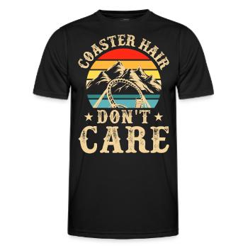 Achterbahn - Männer Funktions-T-Shirt - Schwarz - Vorne - AI Model Male 178 dark (178cm)
