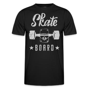 Skateboard Skaten Skateboarder Skater Skaten - Männer Funktions-T-Shirt - Schwarz - Vorne - AI Model Male 178 dark (178cm)