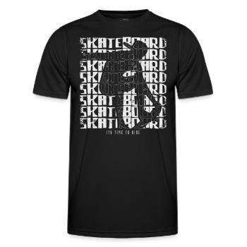 Skateboard Skater Skaten - Männer Funktions-T-Shirt - Schwarz - Vorne - AI Model Male 178 dark (178cm)
