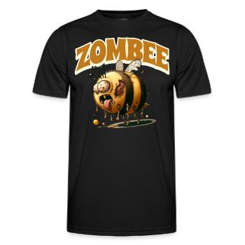 Abeille zombie Zombee - T-shirt sport Homme - noir - Devant - AI Model Male 178 dark (178cm)