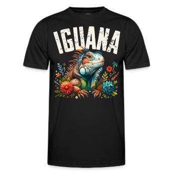 Iguana - Men's Functional T-Shirt - black - Front - AI Model Male 178 dark (178cm)