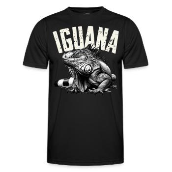 Leguan - Männer Funktions-T-Shirt - Schwarz - Vorne - AI Model Male 178 dark (178cm)