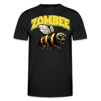 Abeille zombie Zombee - T-shirt sport Homme - noir - Devant - AI Model Male 178 dark (178cm)