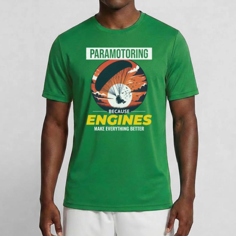 Paramotor Pilot Paramotoring Powered Paraglider Men's Functional T-Shirt