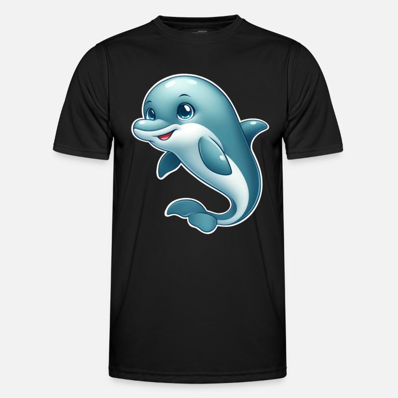 Delfin - Männer Funktions-T-Shirt - Schwarz