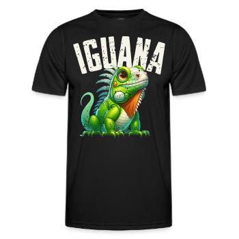 Iguana - Men's Functional T-Shirt - black - Front - AI Model Male 178 dark (178cm)