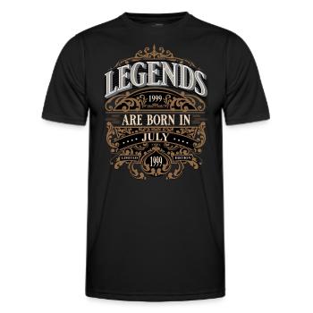 1999 Juli Geboren Geburtstag Geburtsjahr - Männer Funktions-T-Shirt - Schwarz - Vorne - AI Model Male 178 dark (178cm)