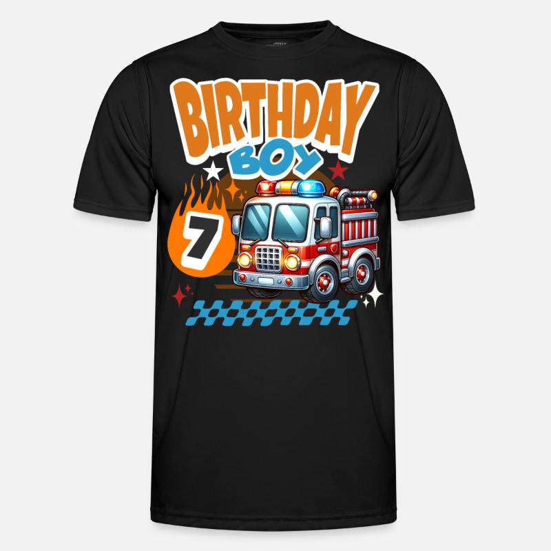 7th Birthday Fire Brigade - Men's Functional T-Shirt - black