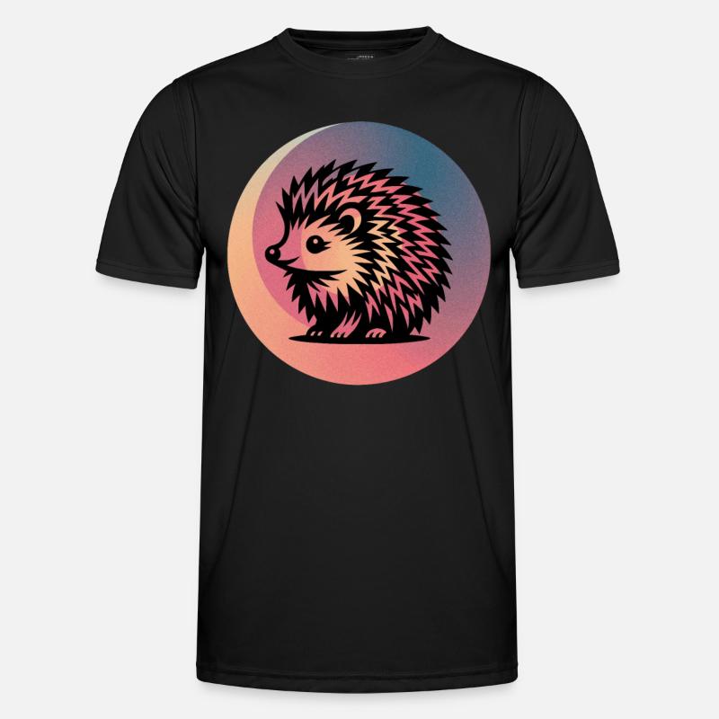 Igel - Männer Funktions-T-Shirt - Schwarz