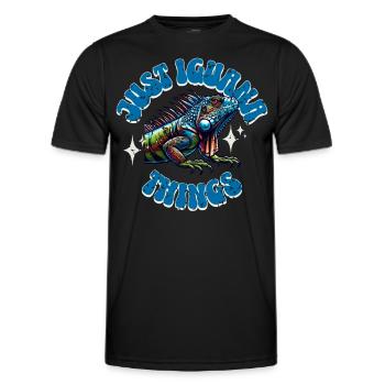 Iguana - Men's Functional T-Shirt - black - Front - AI Model Male 178 dark (178cm)
