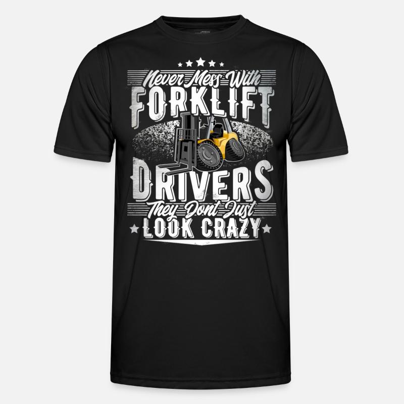 Staplerfahrer - Männer Funktions-T-Shirt - Schwarz