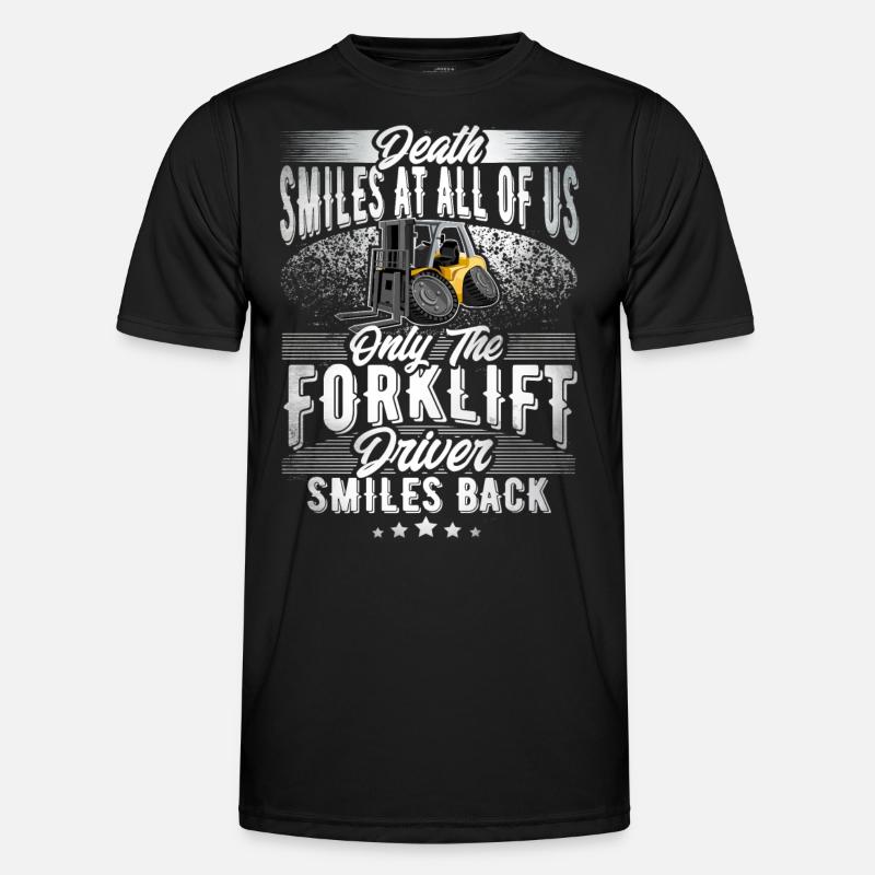 Staplerfahrer - Männer Funktions-T-Shirt - Schwarz
