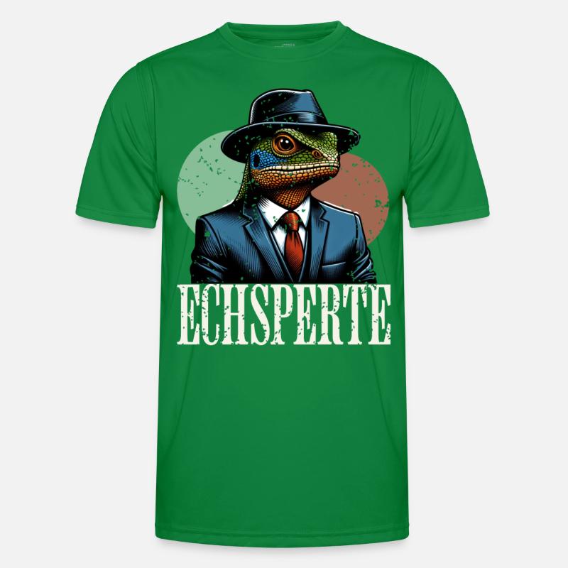 Echsperte Experte Männer Funktions-T-Shirt