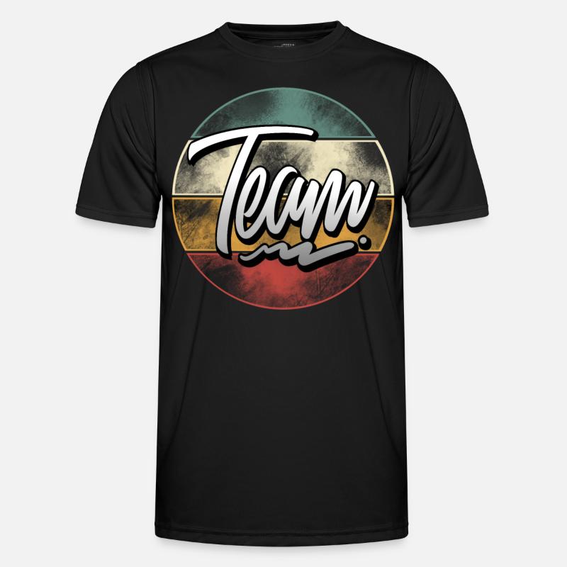 Team - Männer Funktions-T-Shirt - Schwarz