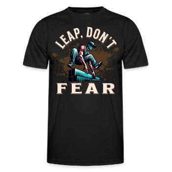 Parkour - Men's Functional T-Shirt - black - Front - AI Model Male 178 dark (178cm)