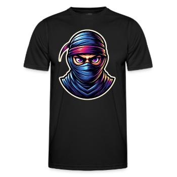 Ninja - Men's Functional T-Shirt - black - Front - AI Model Male 178 dark (178cm)