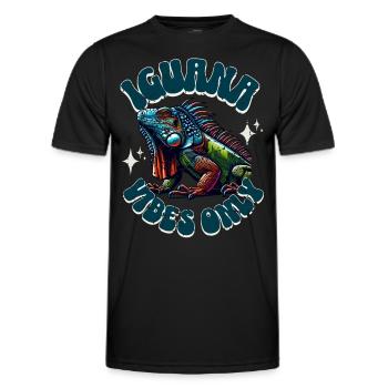 Iguana - Men's Functional T-Shirt - black - Front - AI Model Male 178 dark (178cm)