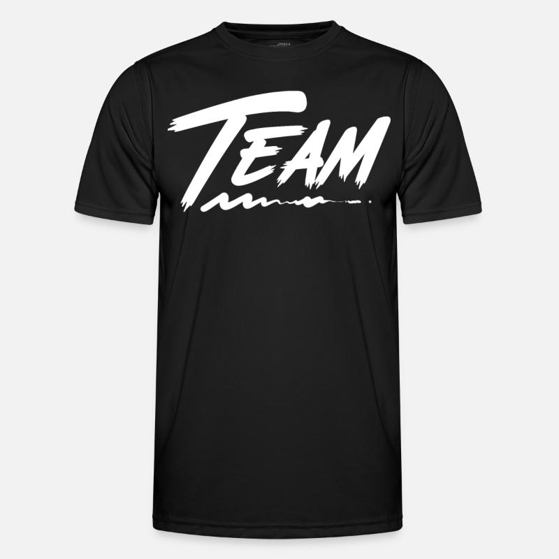 Team - Männer Funktions-T-Shirt - Schwarz