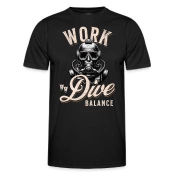 Tauchen Taucher - Männer Funktions-T-Shirt - Schwarz - Vorne - AI Model Male 178 dark (178cm)
