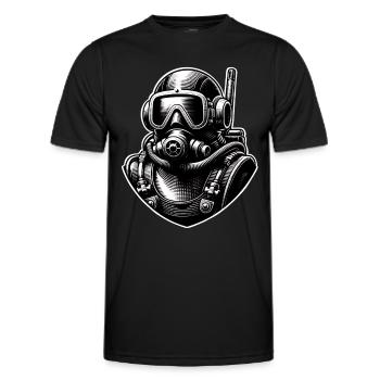 Tauchen Taucher - Männer Funktions-T-Shirt - Schwarz - Vorne - AI Model Male 178 dark (178cm)