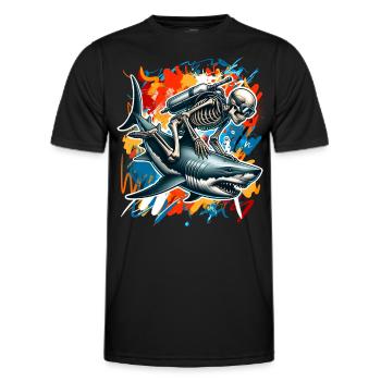 Tauchen Taucher - Männer Funktions-T-Shirt - Schwarz - Vorne - AI Model Male 178 dark (178cm)
