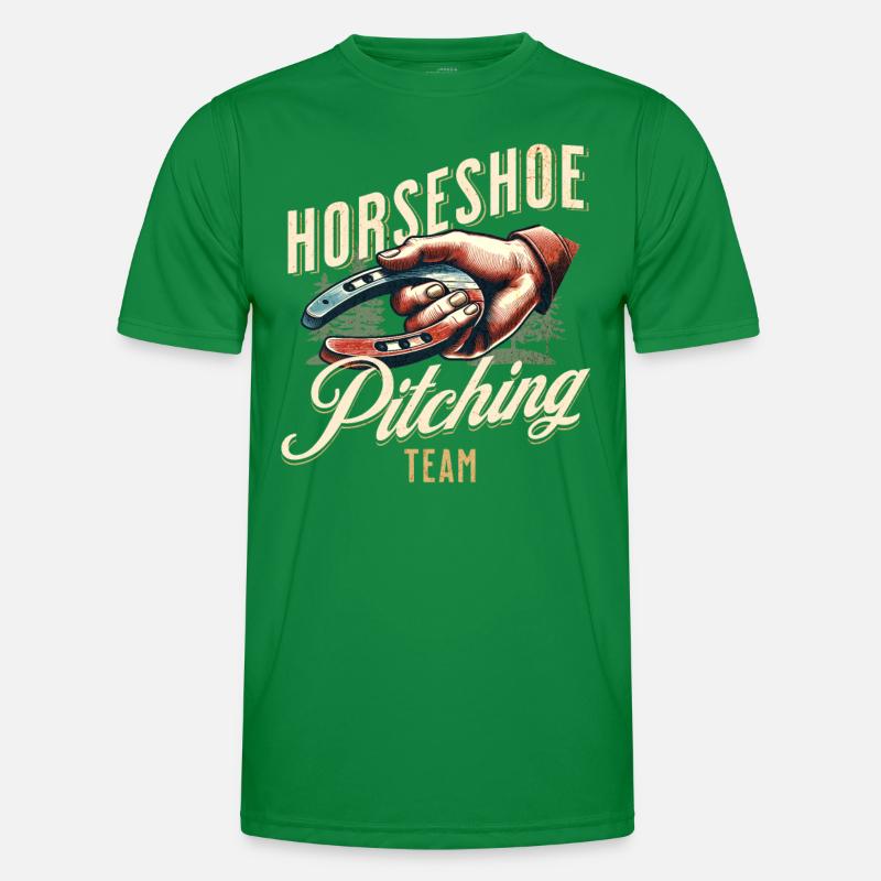 Horseshoe Throwing Horseshoe Pitching Men's Functional T-Shirt