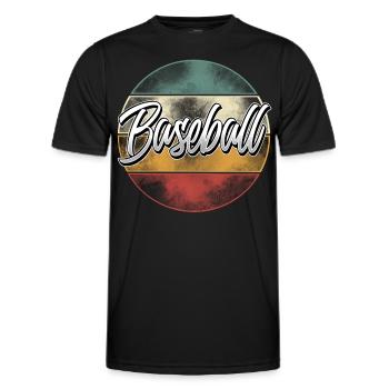 Baseball - Männer Funktions-T-Shirt - Schwarz - Vorne - AI Model Male 178 dark (178cm)