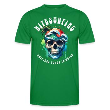 Kitesurf Kitesurfer Kiteboard - T-shirt sport Homme - vert - Devant - AI Model Male 178 dark (178cm)