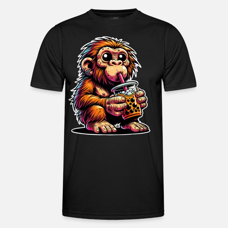 Neanderthal Bubble Tea - Men's Functional T-Shirt - black