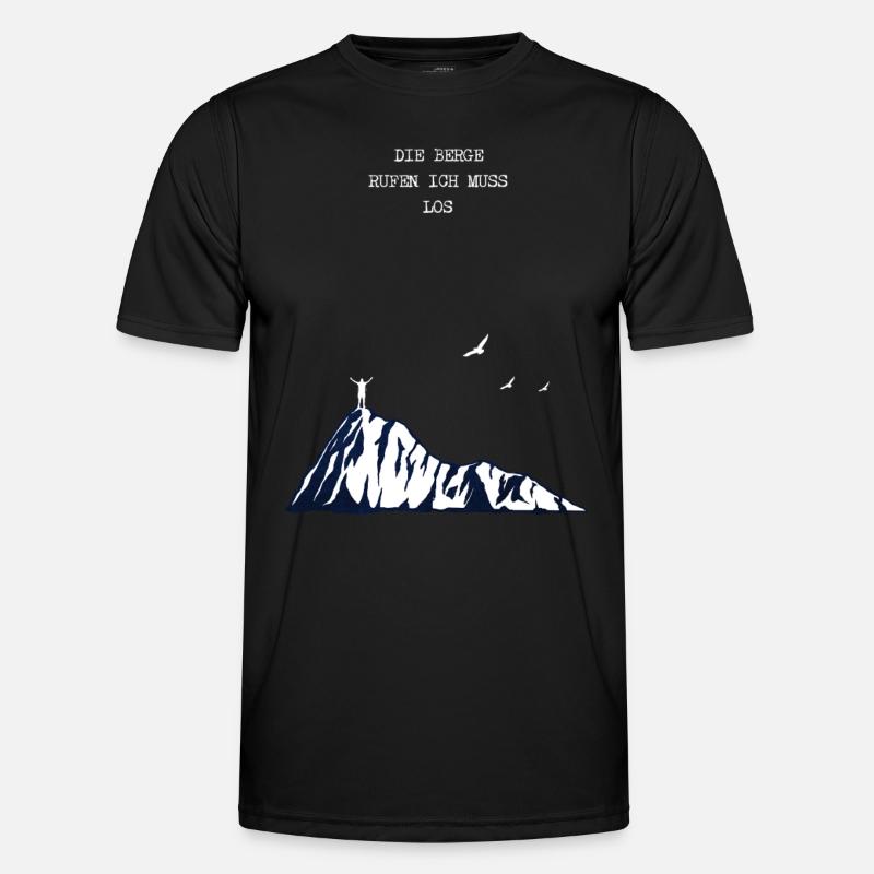 Wandern Minimalistisch - Männer Funktions-T-Shirt - Schwarz