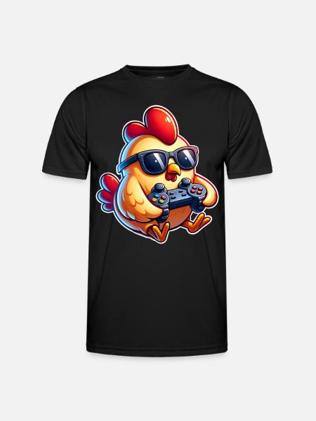 Gaming Gamer Chicken Chickens - Men's Functional T-Shirt - black