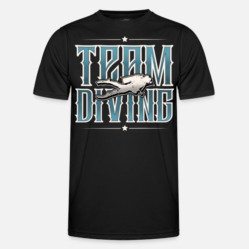 Diving Diving Team - Men's Functional T-Shirt - black