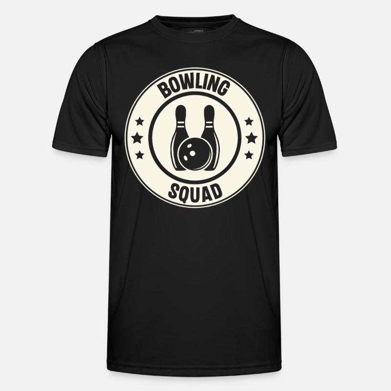 Bowling - Männer Funktions-T-Shirt - Schwarz