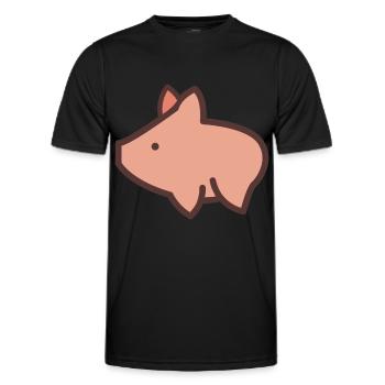 little piglet - Men's Functional T-Shirt - black - Front - AI Model Male 178 dark (178cm)