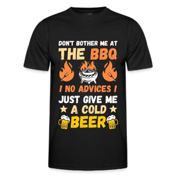 BBQ, barbecue et boisson à la bière pour les amateurs de bière - T-shirt sport Homme - noir - Devant - AI Model Male 178 dark (178cm)